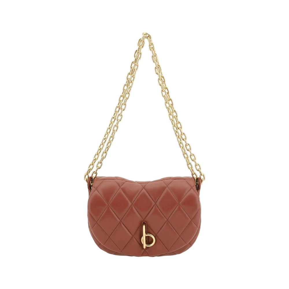 Burberry Gewatteerde Schoudertas met Ketting Brown Dames
