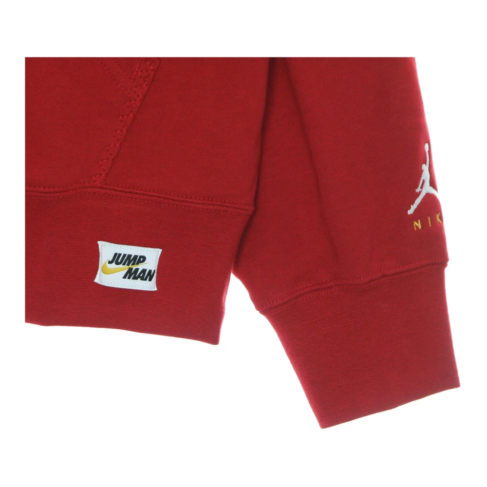 Jordan Klassieke Crewneck Sweatshirt met Geborduurde Logo's Red Heren