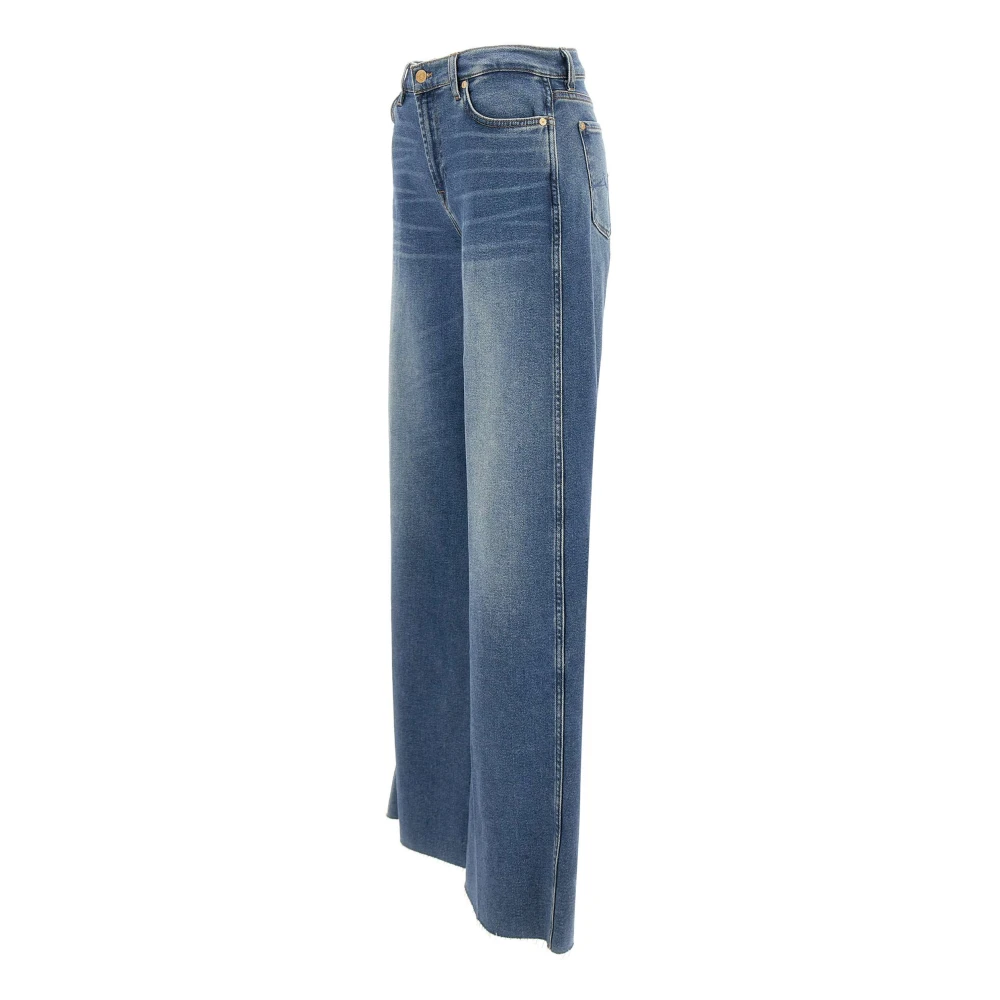 7 For All Mankind Wijde Jeans Denim Blue Dames
