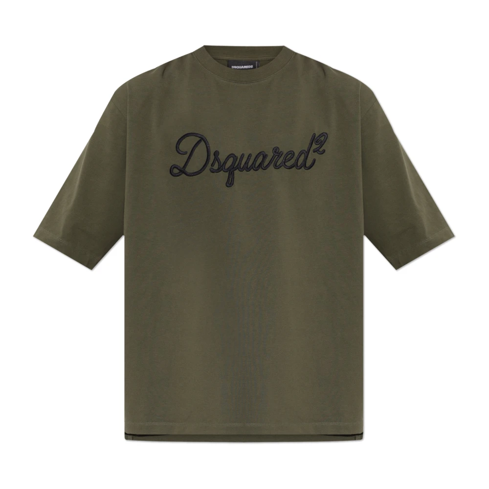 Dsquared2 Men's Green Logo T-Shirt - T-Shirts - L - Tops