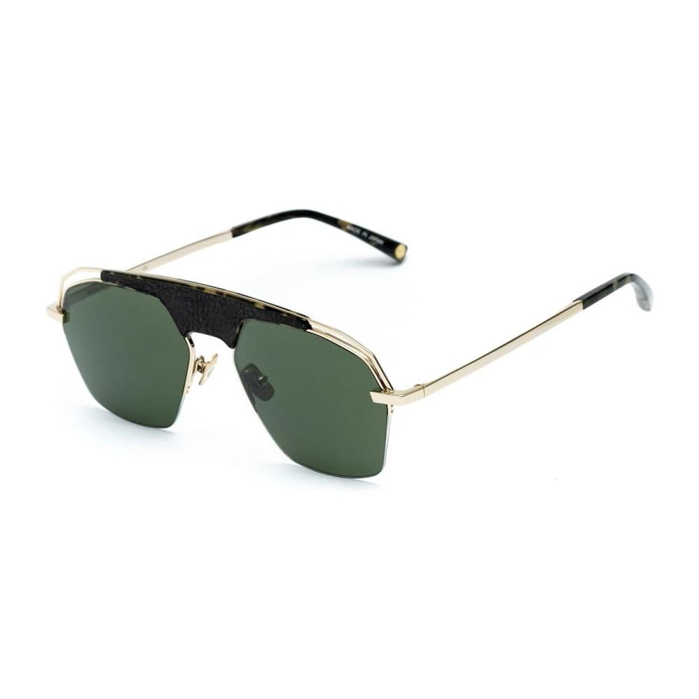 Belstaff Men's Yellow Titanium Sunglasses With Zeiss Lenses
