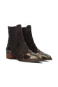 bronze-snake-print-chelsea-boots