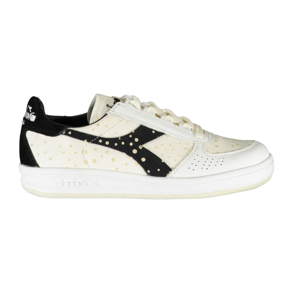 Diadora Women's White Sneakers,, Sporty Lace-Up Trainers With Contrast Details Size 2