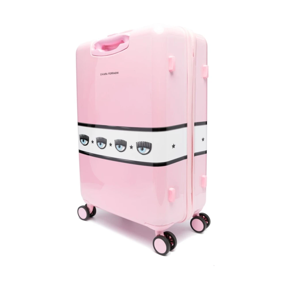 Chiara Ferragni Collection Roze Koffers Range LA Trolley Sketch Pink Dames