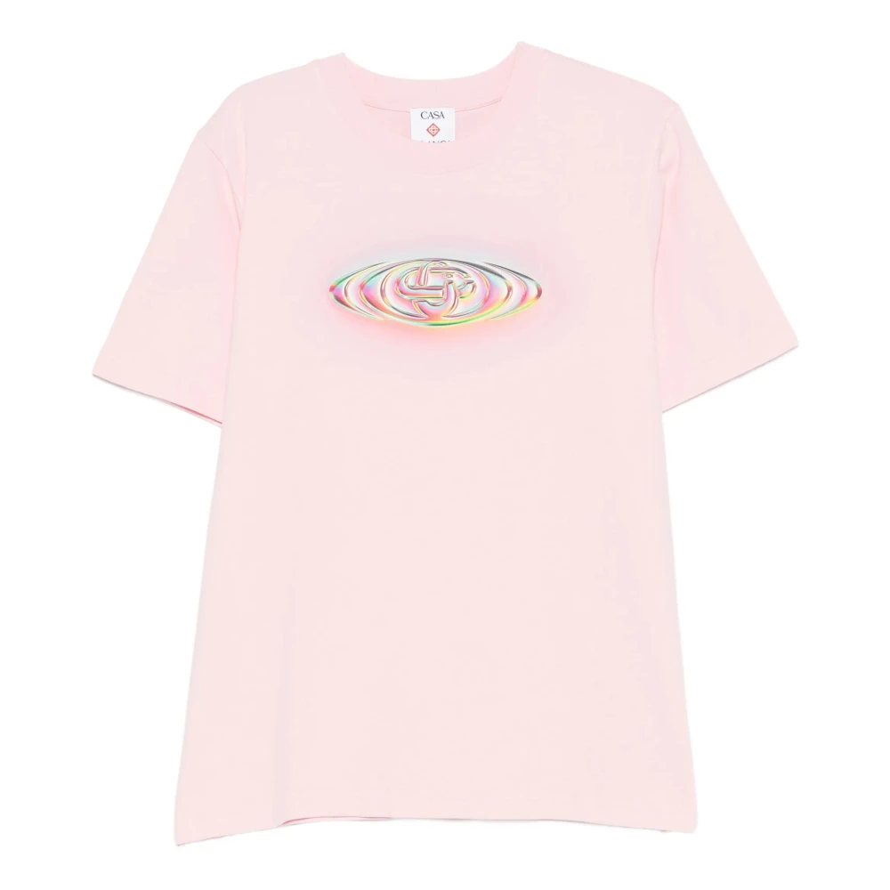 Casablanca Men's Pink Glass Logo Short Sleeve T-Shirt - T-Shirts - L - Tops