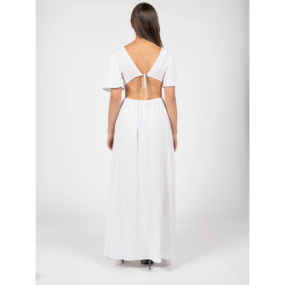 pinko Elegante Jurk met Unieke Details White Dames