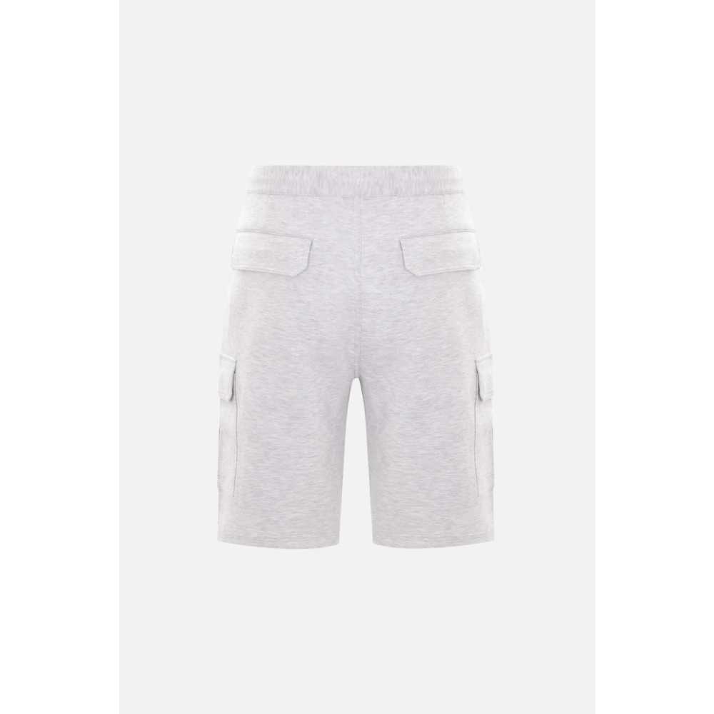 BRUNELLO CUCINELLI Cargo Shorts in Lichtgrijs Jersey Gray Heren