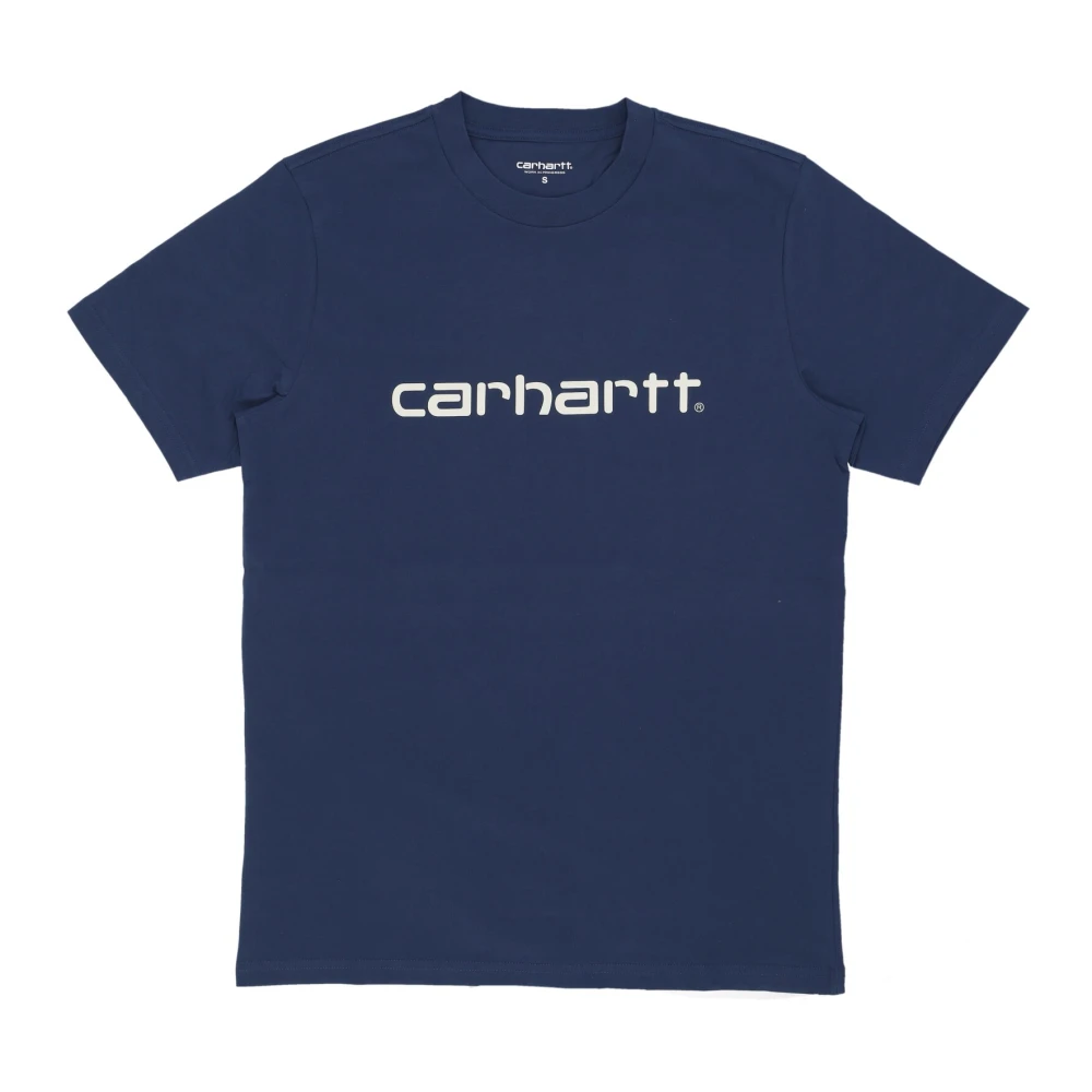 Carhartt WIP Script Tee Squid Salt Streetwear Collectie Blue Heren