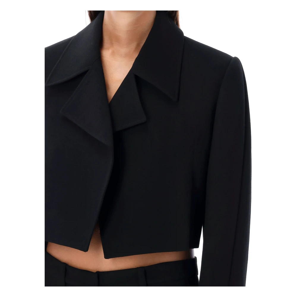 LOW Classic Zwarte Wolle Korte Jas Aw24 Black Dames