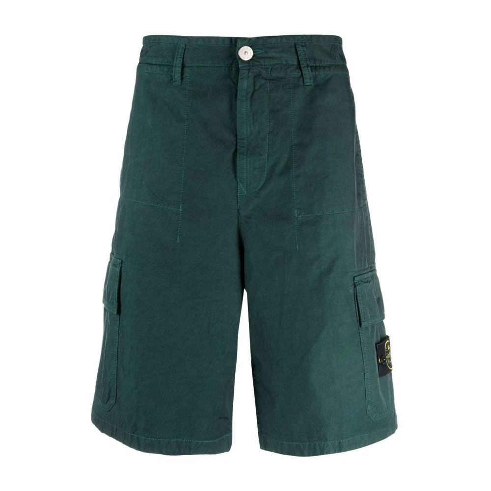 Stone Island Bermuda shorts met meerdere zakken Green Heren