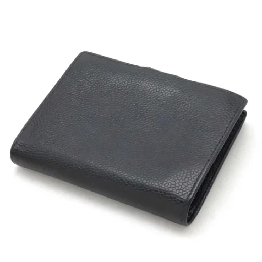 Chanel Vintage Pre-owned Leather wallets Black Dames