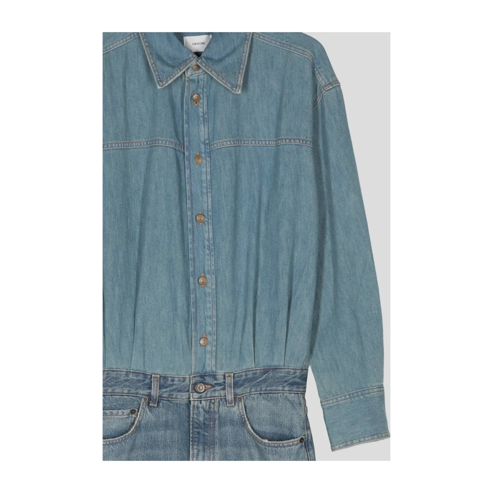 Haikure Blauwe Denim Overhemdjurk Blue Dames