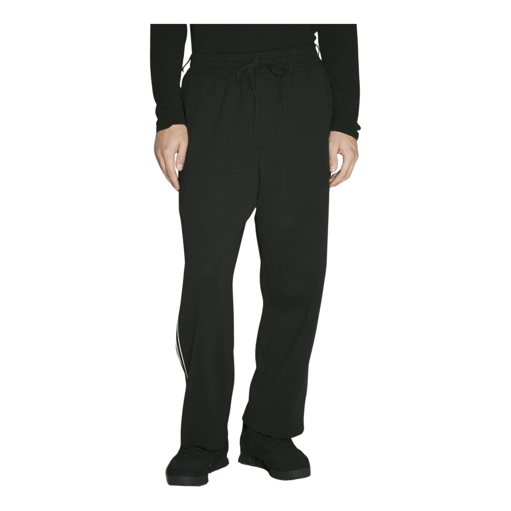 Y-3 Gestreepte Track Pants met Achterlogo Black Heren
