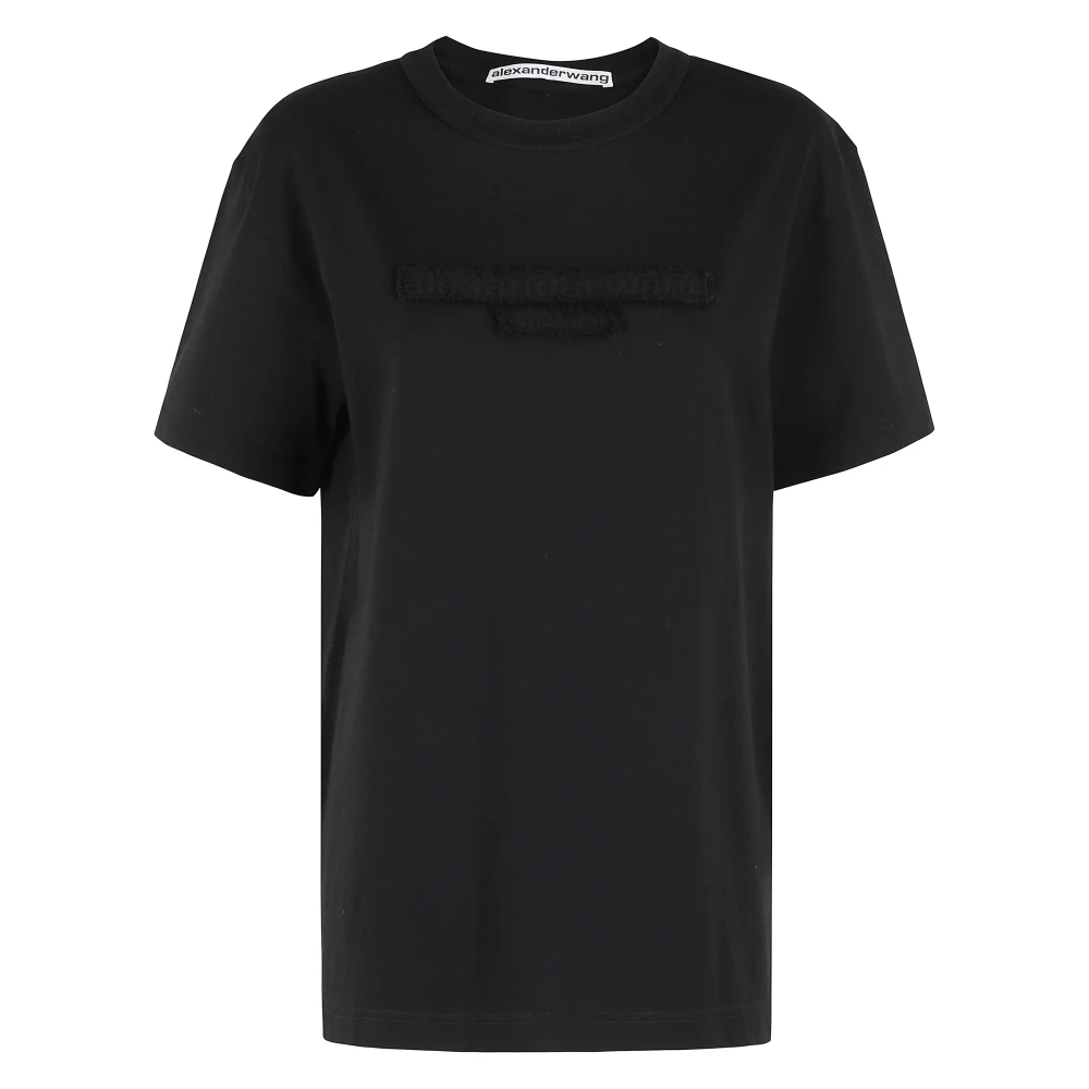 Alexander wang Logo Print T-shirt voor Mannen Black Dames