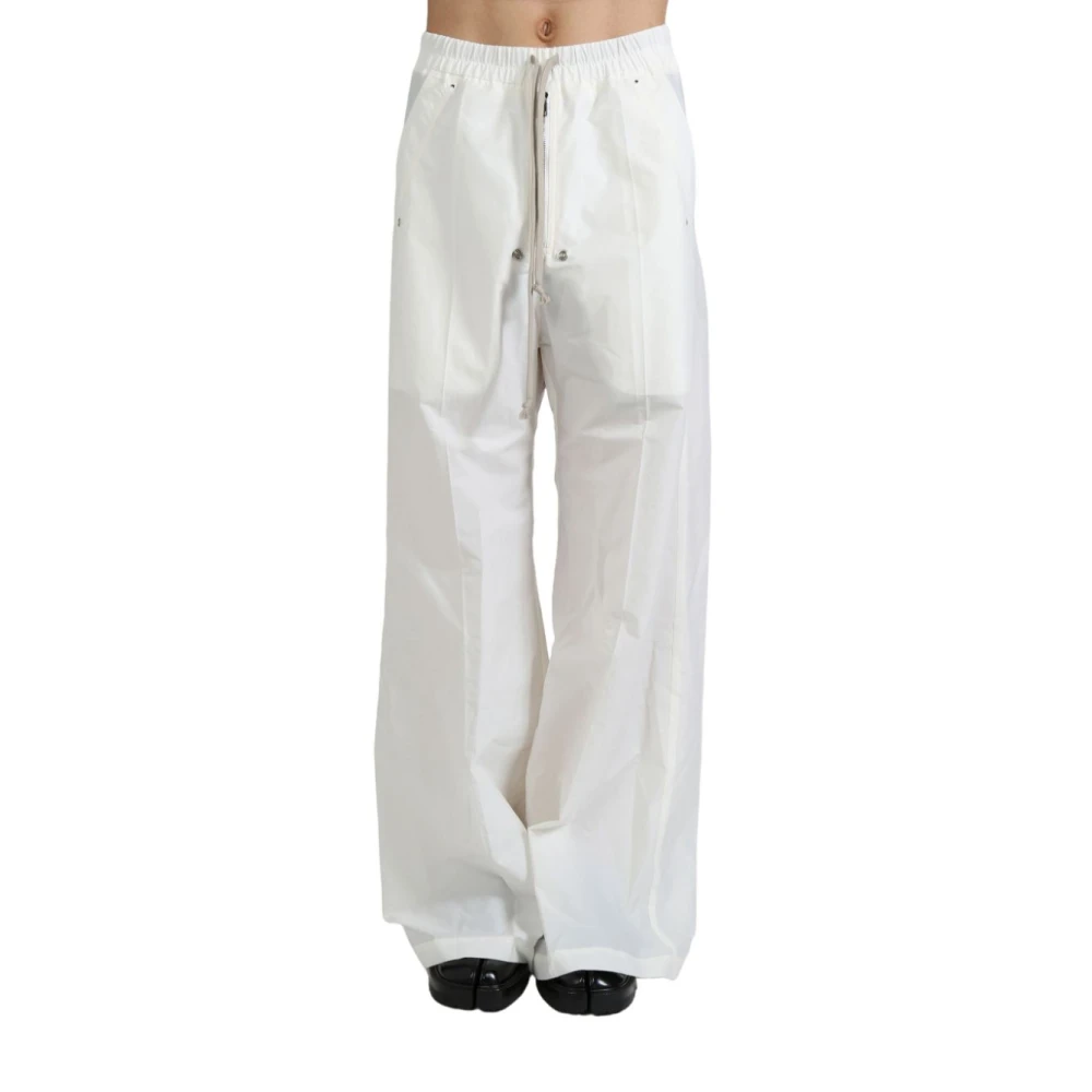 Moncler Wijde Pijp Katoenen Broek door Rick Owens White Heren