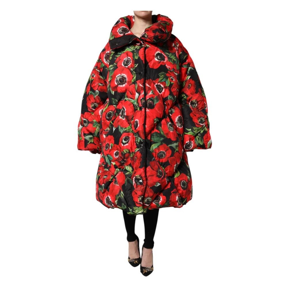 Dolce & Gabbana Floral Full Zip Padded Jacket - Female - Parkas - Multicolor - Xl - Coats