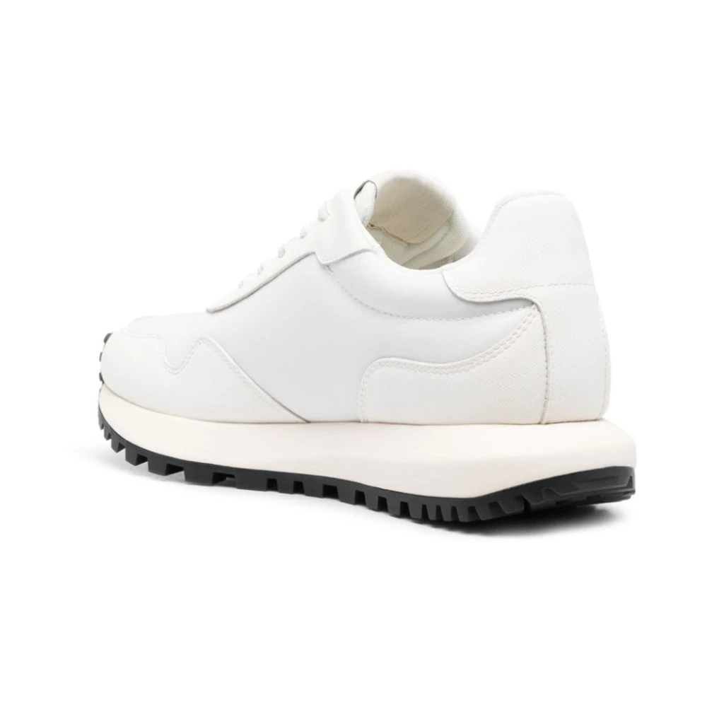 Emporio Armani Witte Panelled Low-Top Sneakers White Heren