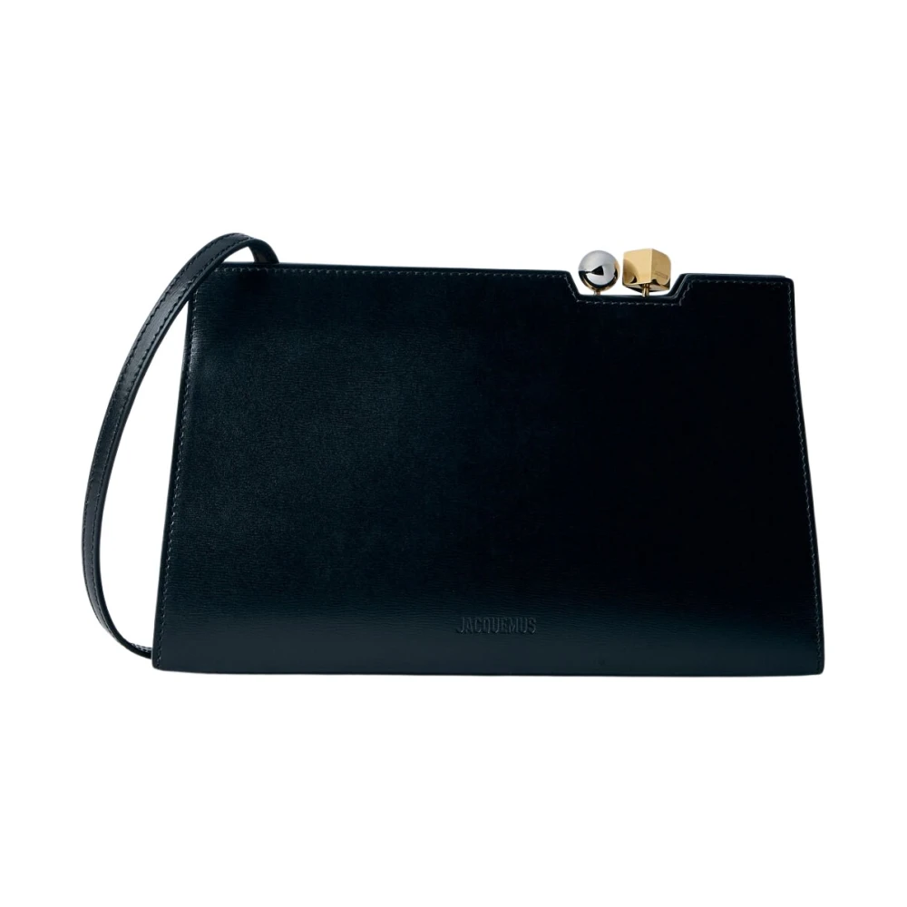 Jacquemus Black Le Salon Leather Shoulder Bag - Female - Clutches - One Size - Bags