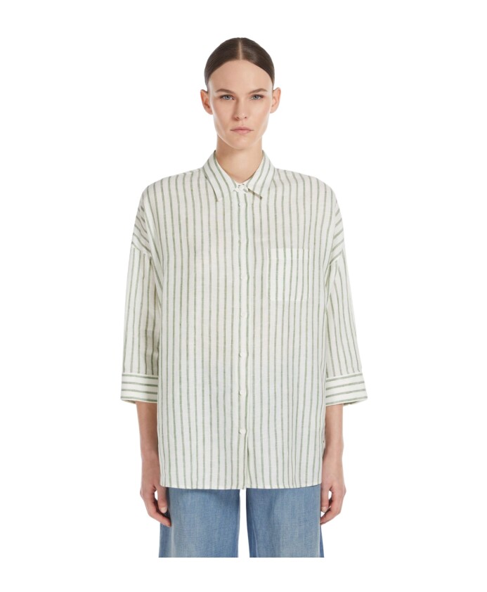 chemise-rayee-en-lin-a-col-pointu