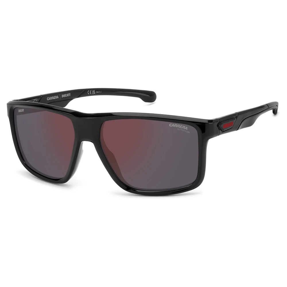 Carrera Men's Black Red Sunglasses With Red Mirrored - Sunglasses - 60 Mm - Accessories