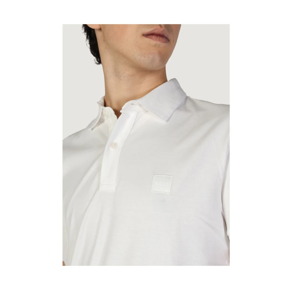 Hugo Boss Heren korte mouwen katoenen poloshirt White Heren