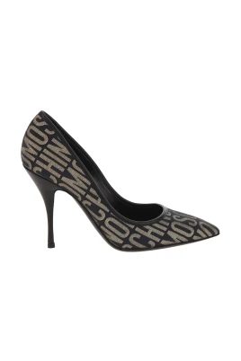 Svart och Guld Logo Lurex Pump