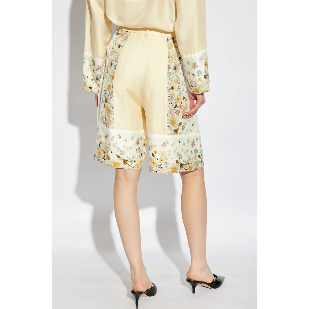 Munthe Zijden shorts 'Fabiane' Beige Dames