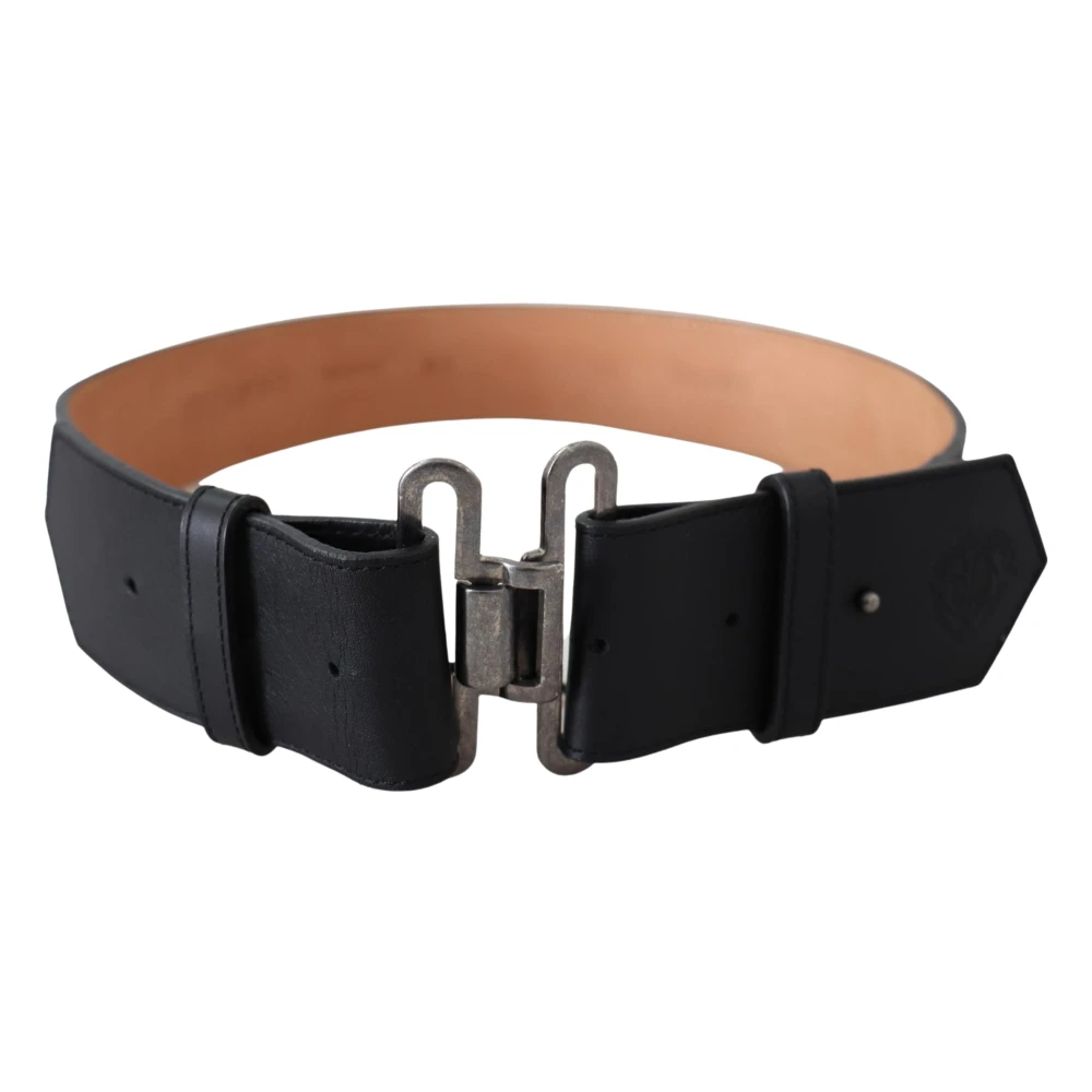 Ermanno Scervino Women's Black Leather Belt Medium