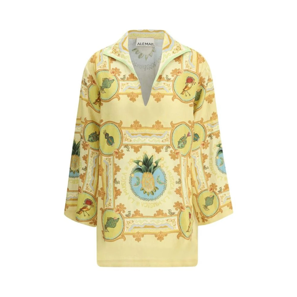 Alemais Levendige Ananas Print Tuniek Jurk Multicolor Dames
