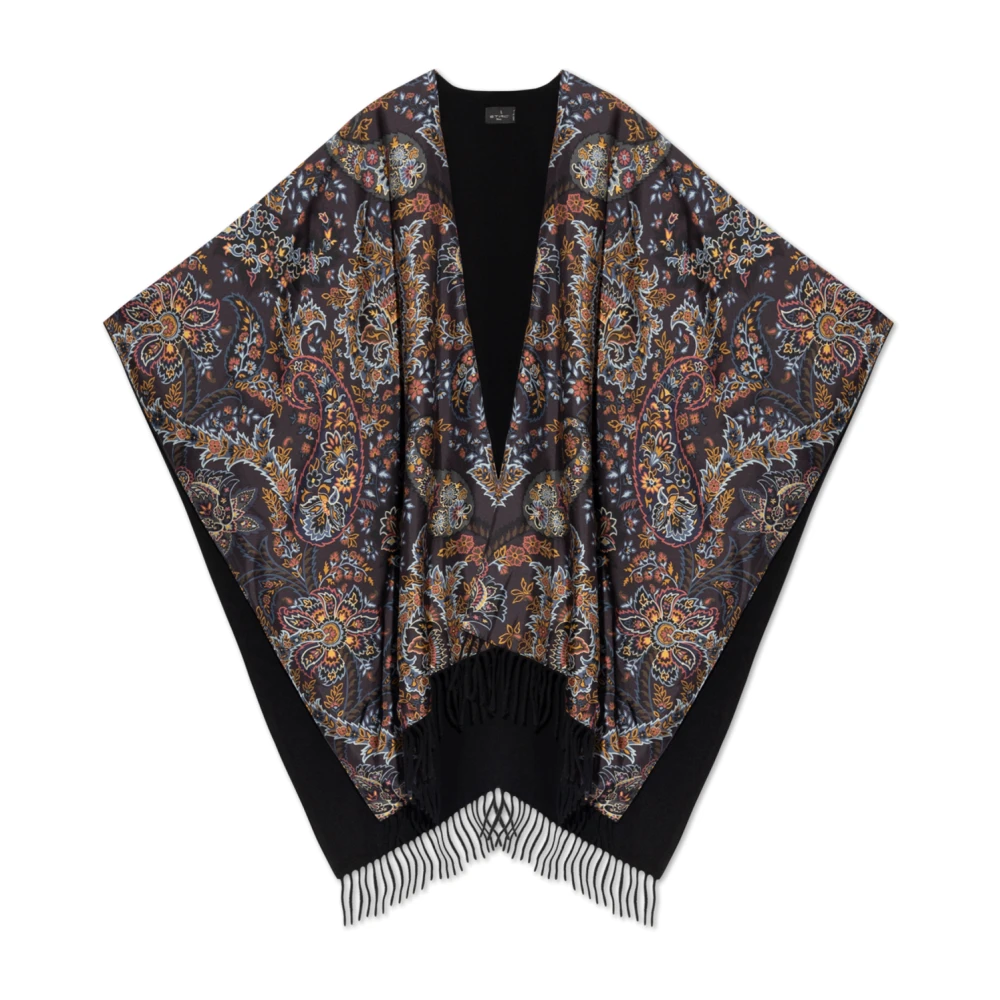 ETRO Poncho met bloemenpatroon Multicolor Dames