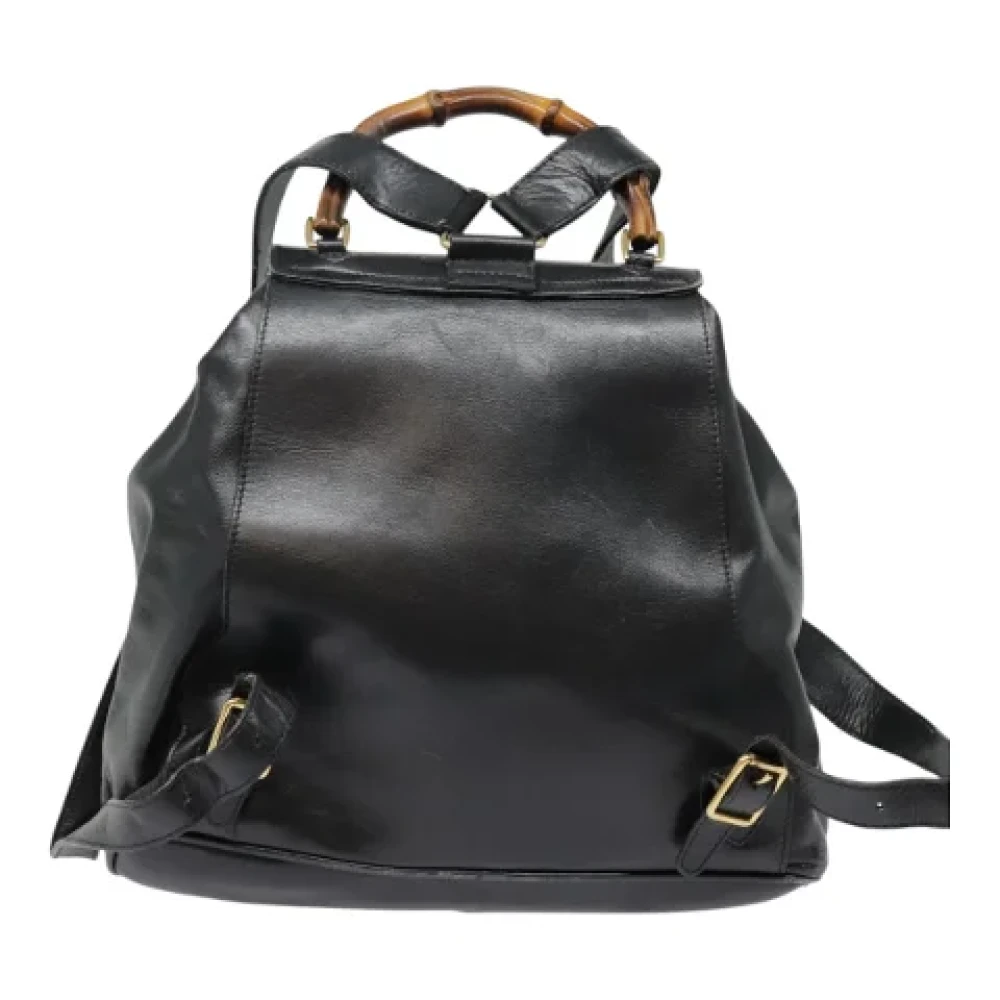 Burberry Vintage Pre-owned Leather backpacks Black Dames