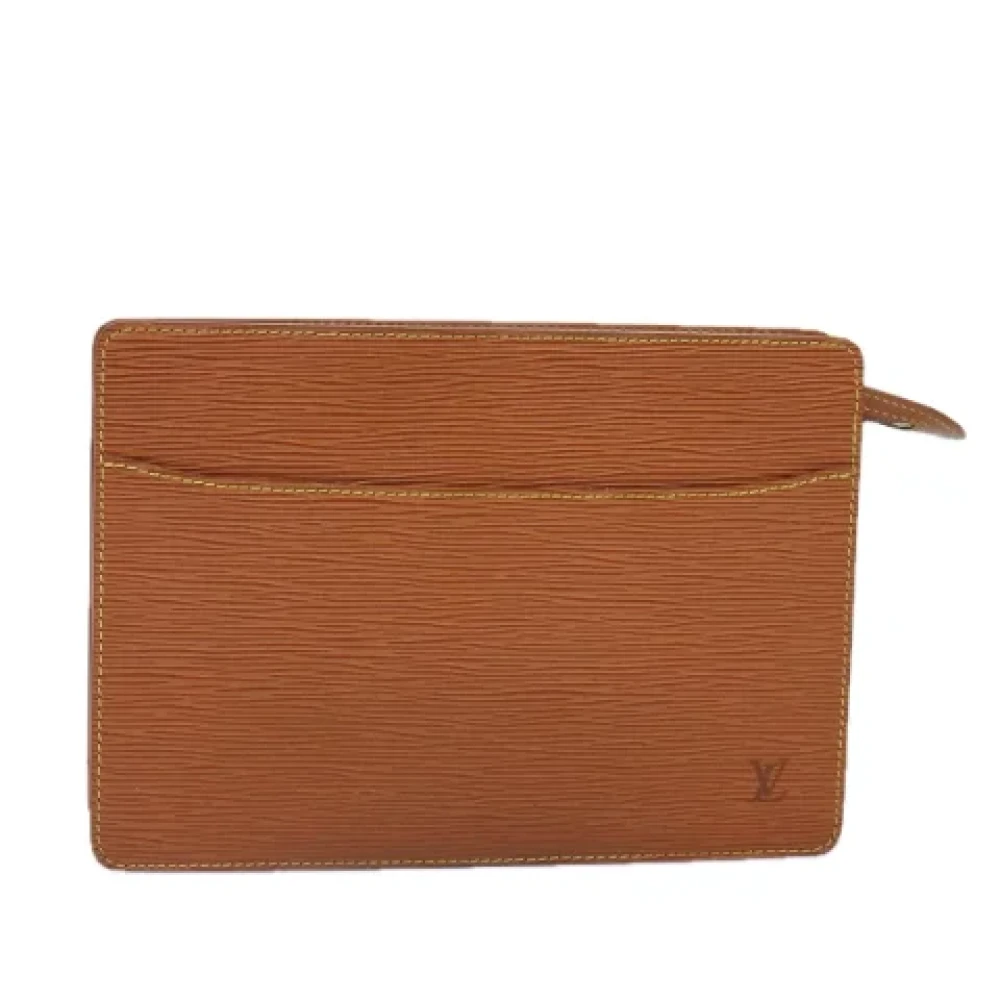 Louis Vuitton Vintage Pre-owned Leather clutches Brown Dames