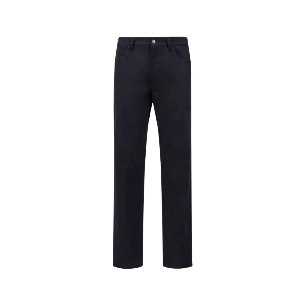 Moncler Men's Blue Navy Cotton Trousers