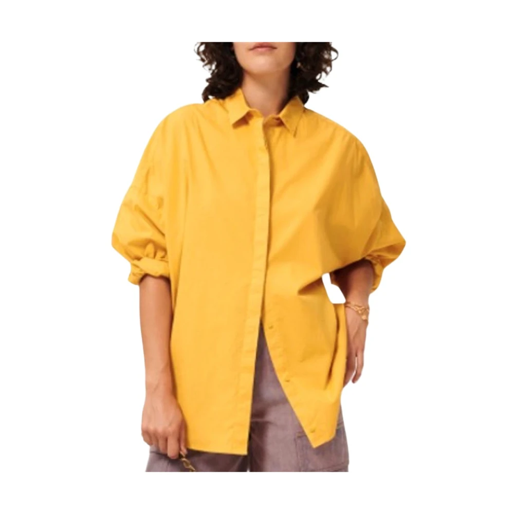 Sessun Gele Loose Fit Fuji Shirt Yellow Dames