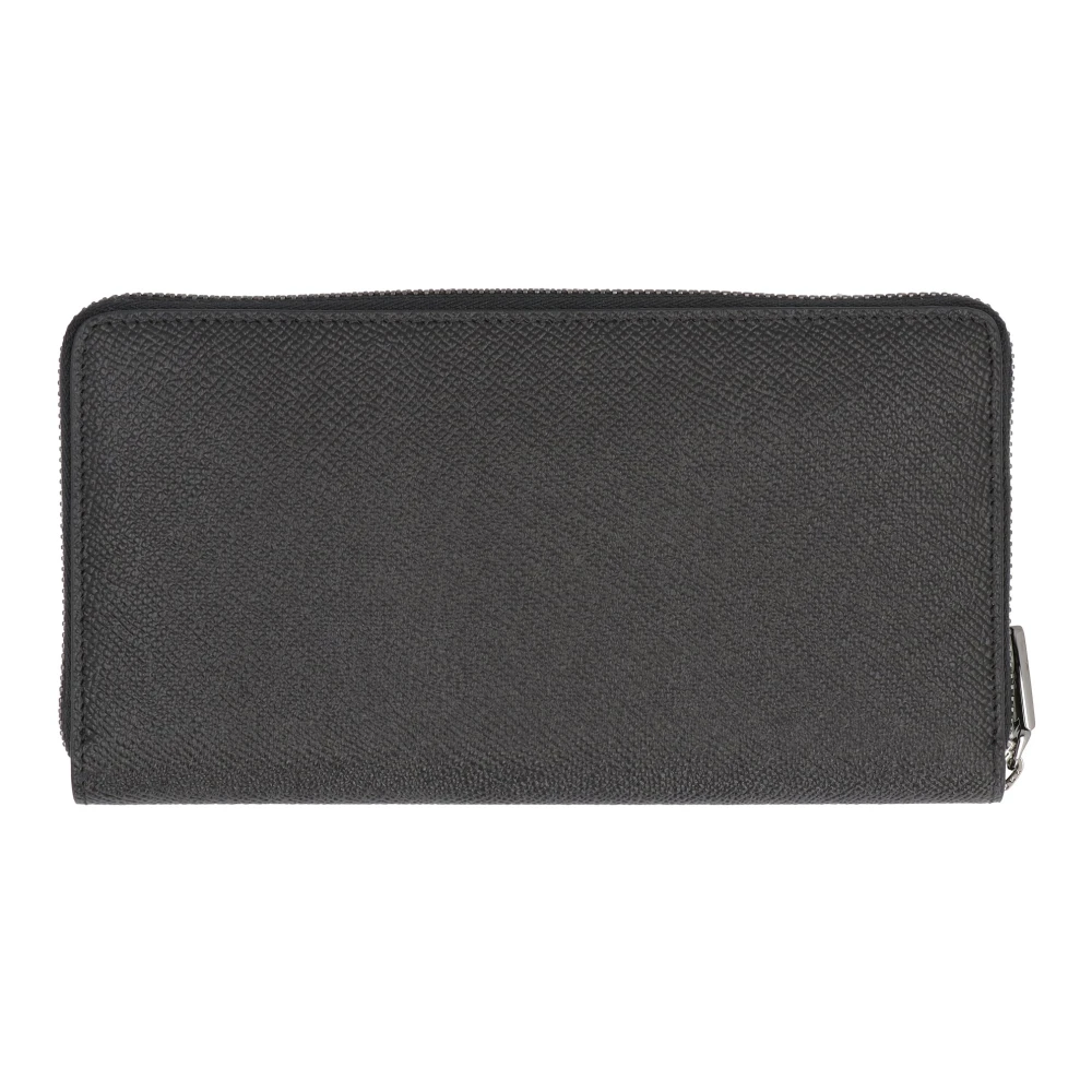 Dolce & Gabbana Portemonnee met rits en Dauphine-print Black Heren
