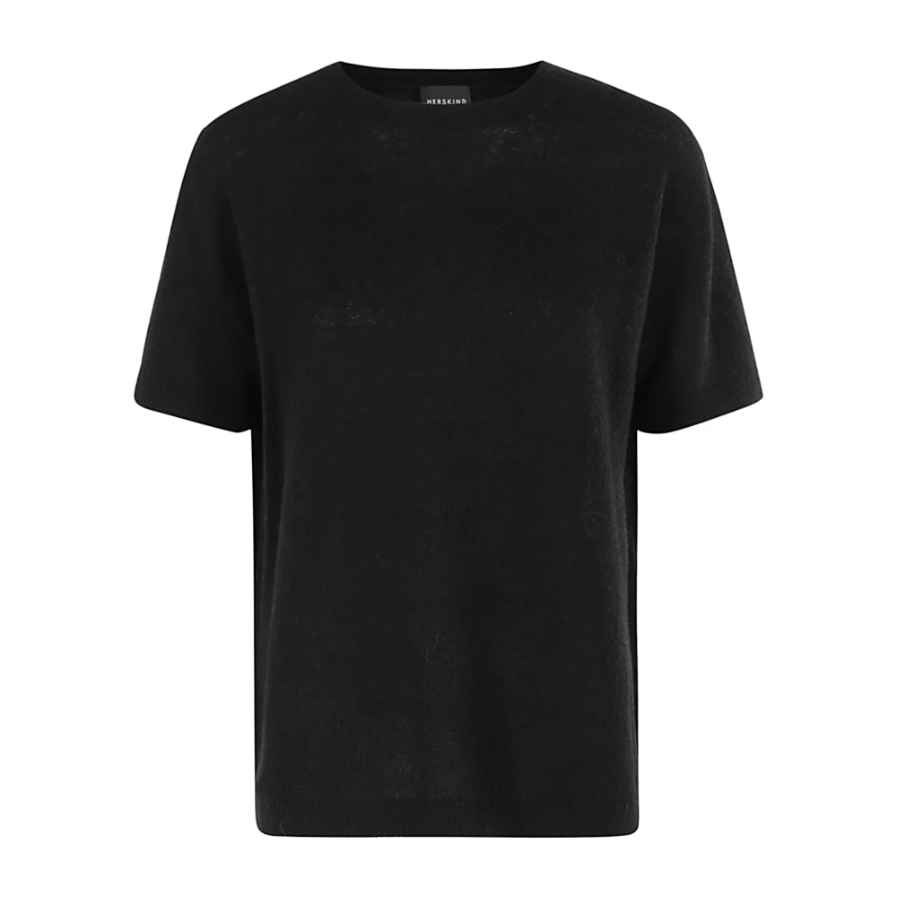 Birgitte Herskind Gebreid T-shirt met Paprika Ontwerp Black Dames