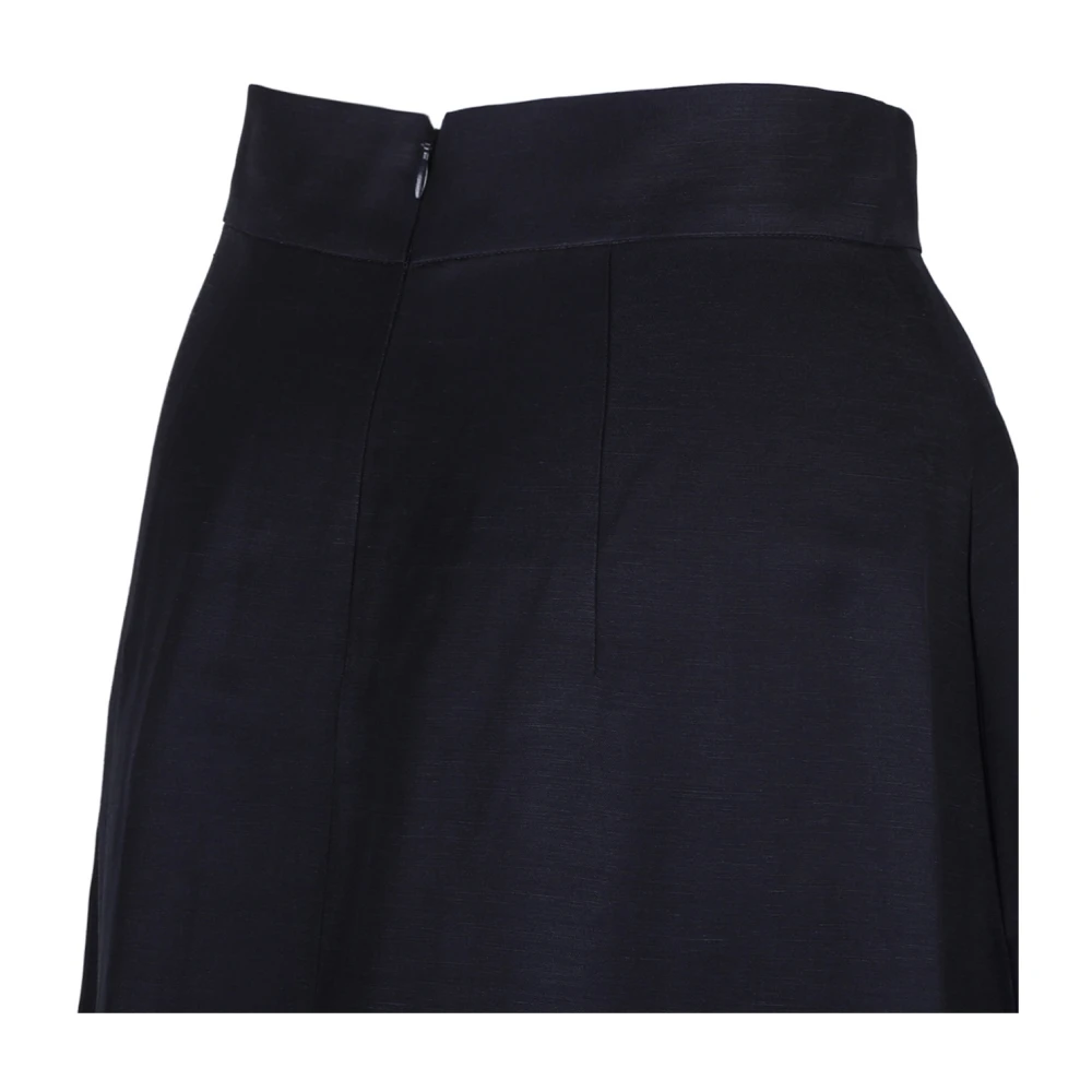 P.a.r.o.s.h. Blauwe Midi Rok Elastische Tailleband Blue Dames