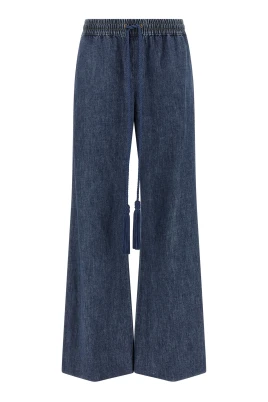 Chambray Vida Jeans med Utsvängd Passform