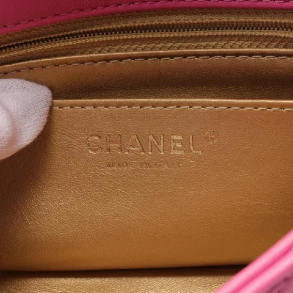 Chanel Vintage Pre-owned Leather chanel-bags Pink Dames