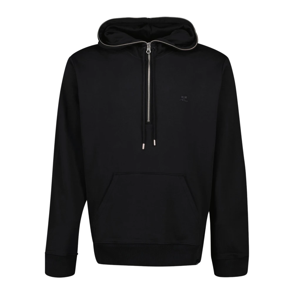 Courrèges Zwarte rits hoodie Herfst-Winter 2024 Black Heren