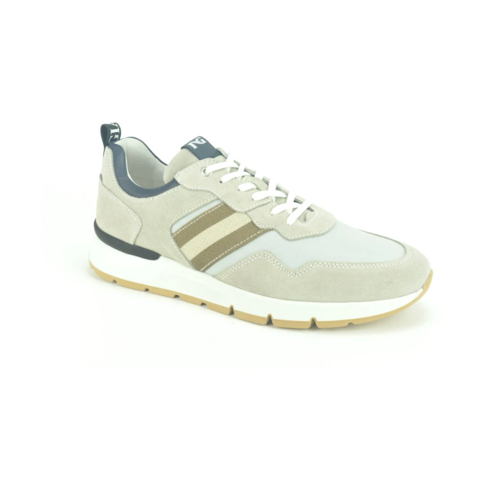 Nerogiardini Grijze Suède Runner Schoenen Heren Schoenen Veelkleurig Multicolor