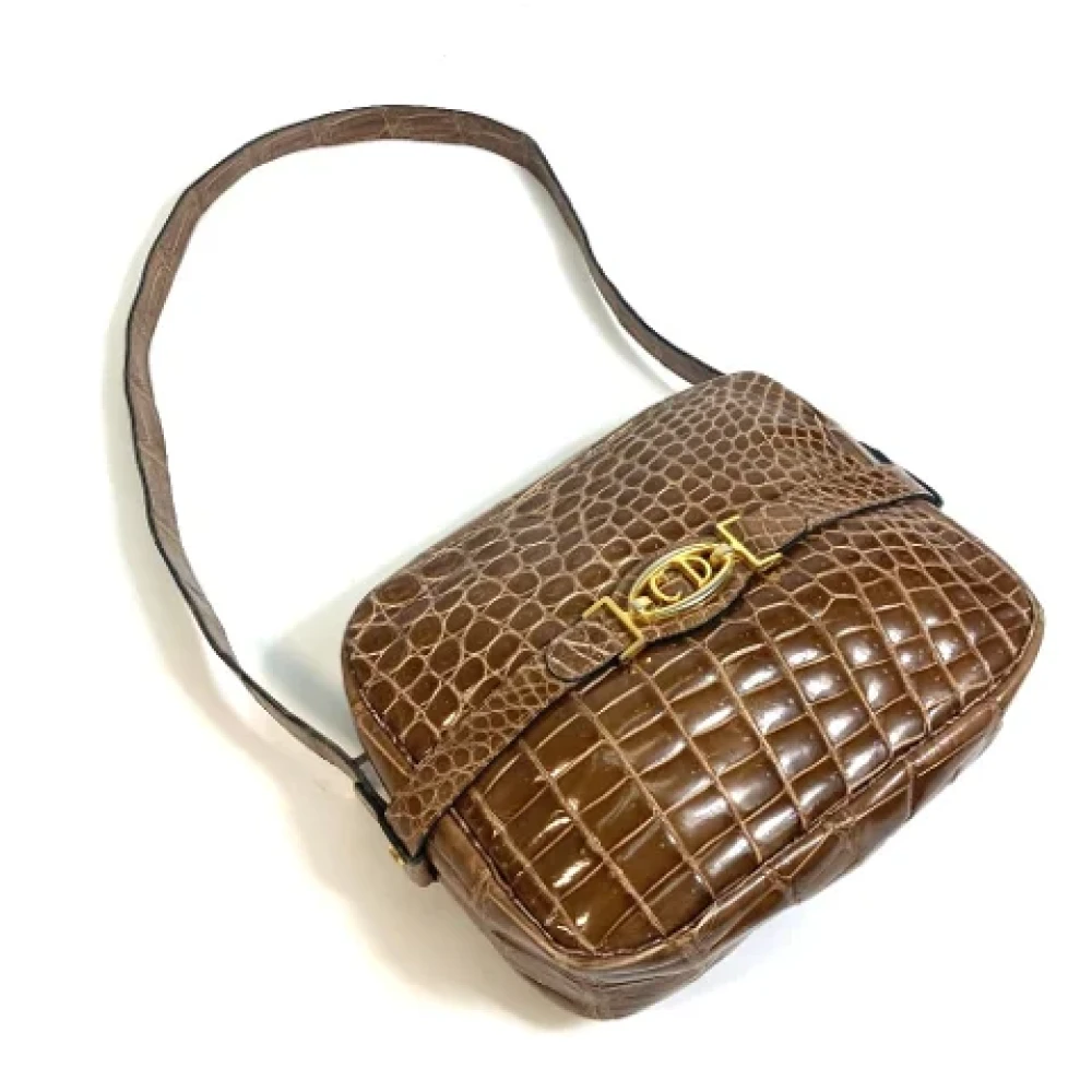 Dior Vintage Pre-owned Fabric dior-bags Brown Dames