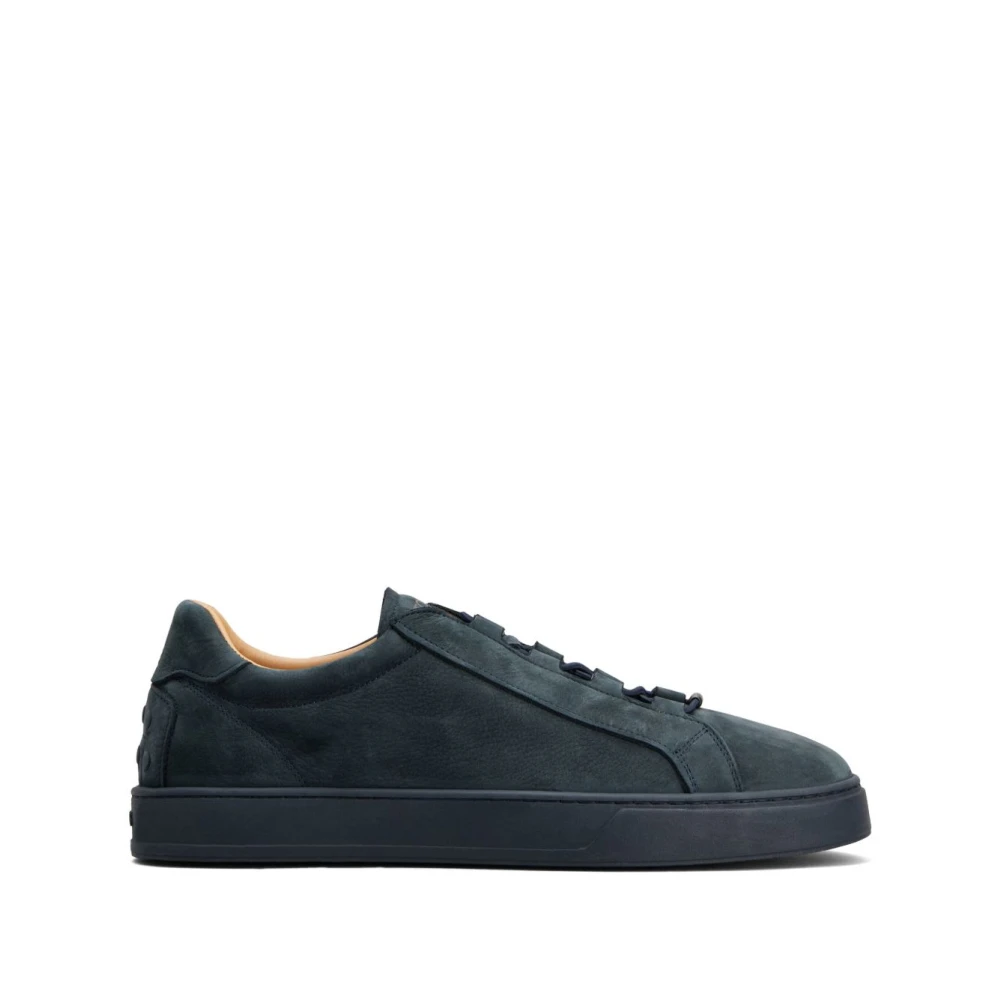 Tod’s Blauwe Sneakers- Vetersluiting- Rubberen Zool Heren Schoenen