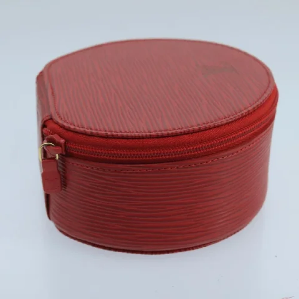 Louis Vuitton Vintage Pre-owned Leather pouches Red Dames