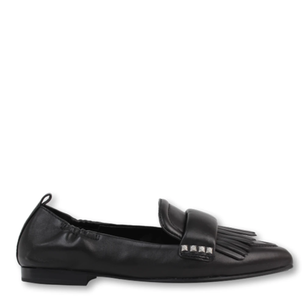 ASH Läder Ballerina Flats med 1,5 cm Klack Black, Dam