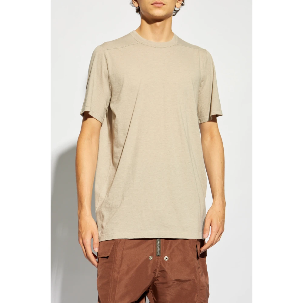 Rick Owens T-shirt Level T Beige Heren