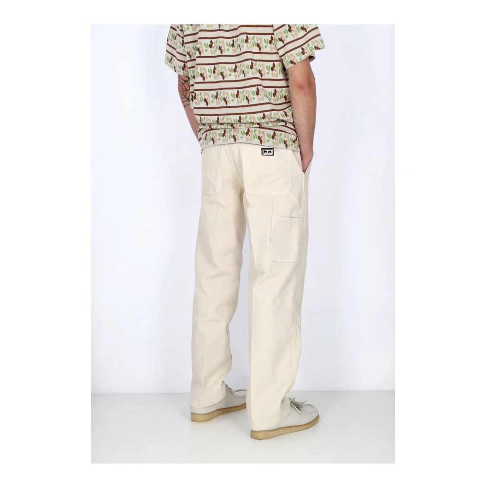 Obey Hardwork Carpenter Denim Pant Beige Heren