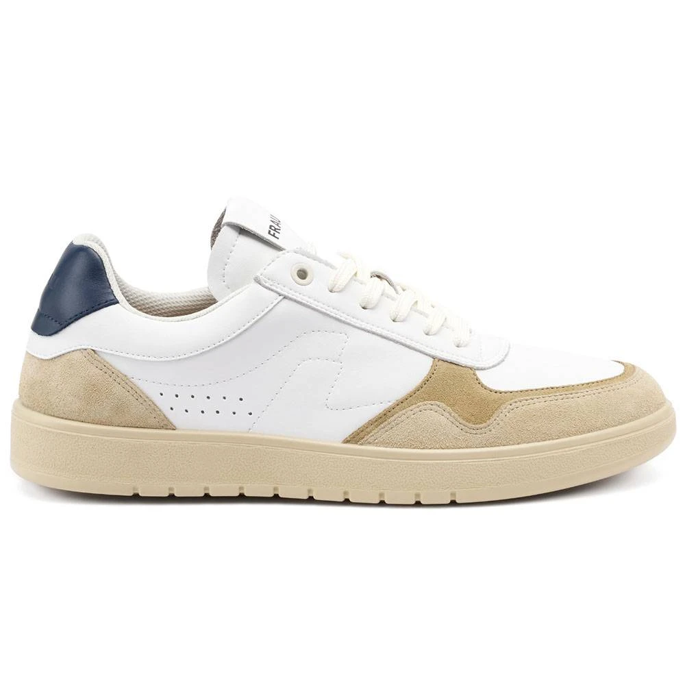 Frau Men's White Sporty Chic Leather Trainers