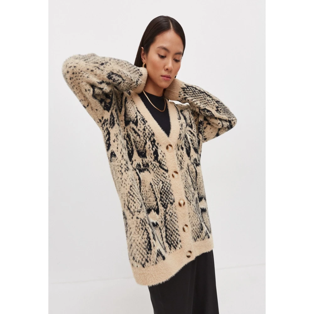Cesare Gaspari Gebreide Vest Beige Dames
