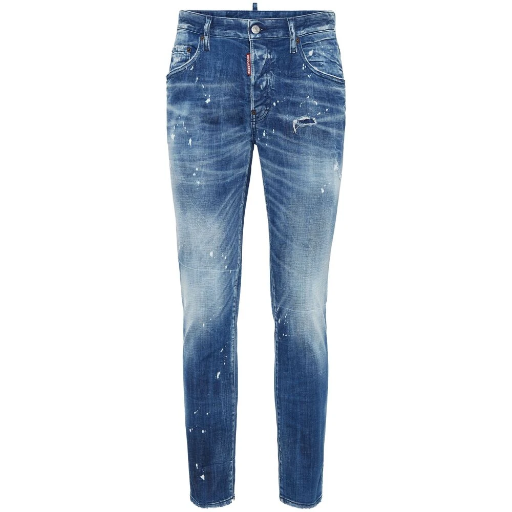 Dsquared2 Blauwe Denim Slim Fit Jeans Blue Heren